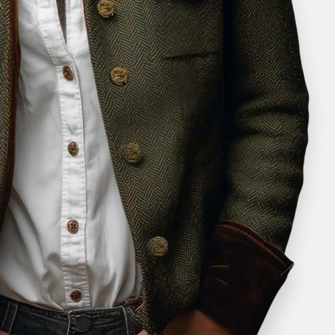 Darmae™ – Elegante chaqueta de tweed con detalles de terciopelo